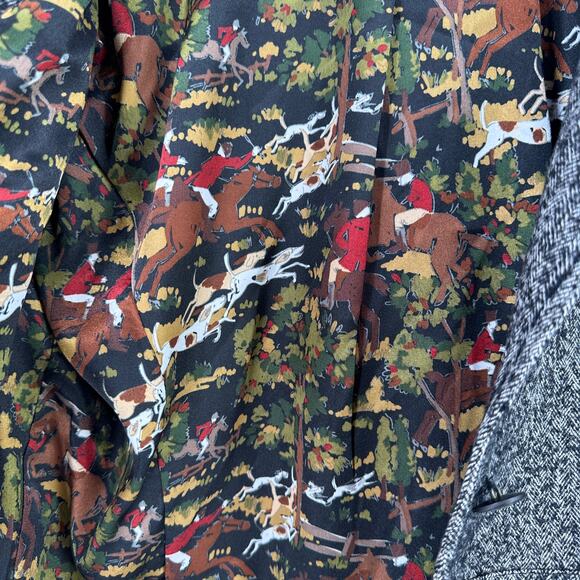 Cabi Equestrian Wool Gray Herringbone Blazer Womens Size 8 Style #629 - Picture 8 of 9